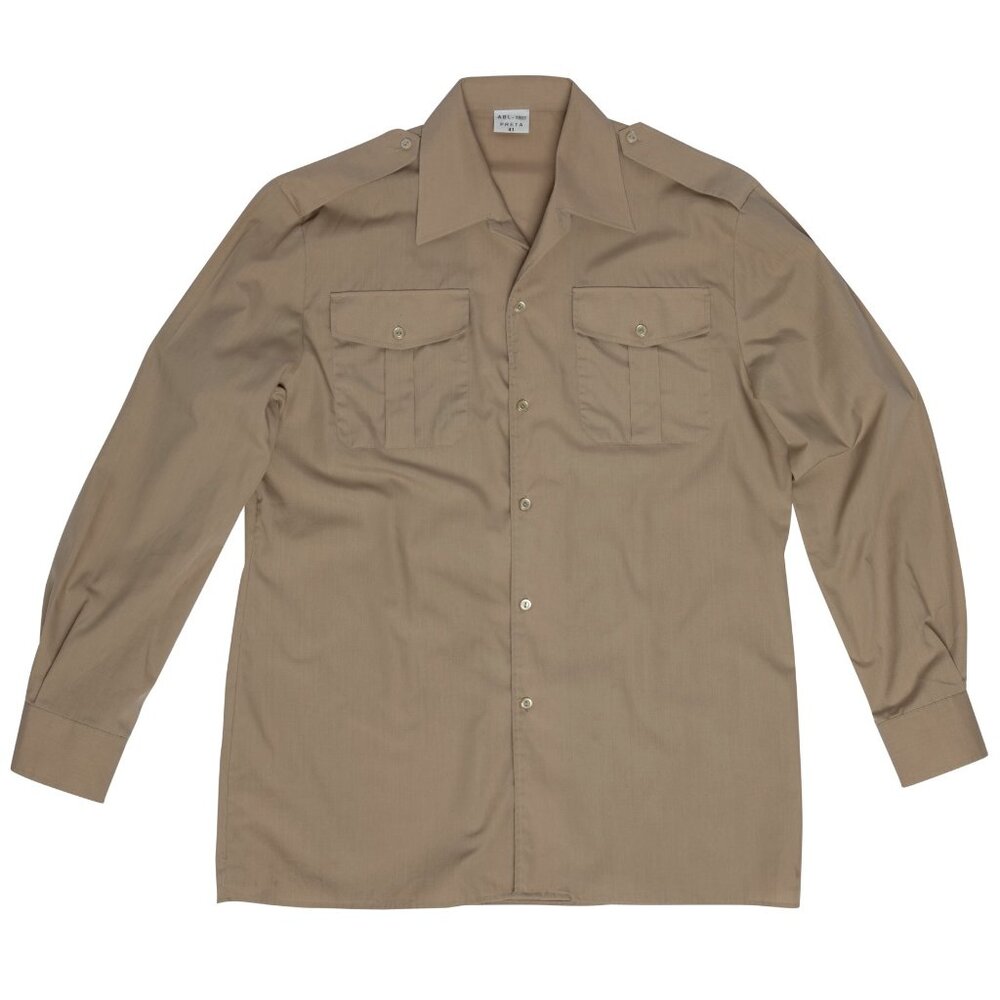 PRETA (Belgium) 80s Vintage Poplin Weave Field Shirt : L
